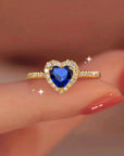 Gorgeous Zircon Shiny Love Heart Ring for Women
