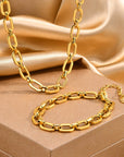 Chunky Gold Plated Link Necklace For Women