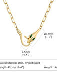 Chunky Gold Plated Link Necklace For Women