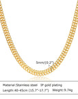 Chunky Gold Plated Link Necklace For Women