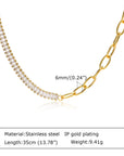 Chunky Gold Plated Link Necklace For Women