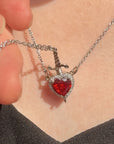 Heart and Sword Necklace Couple Necklaces
