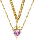 Heart and Sword Necklace Couple Necklaces