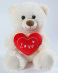 25CM Cute Heart Bear Dog Plush Toys Red Heart
