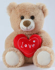 25CM Cute Heart Bear Dog Plush Toys Red Heart
