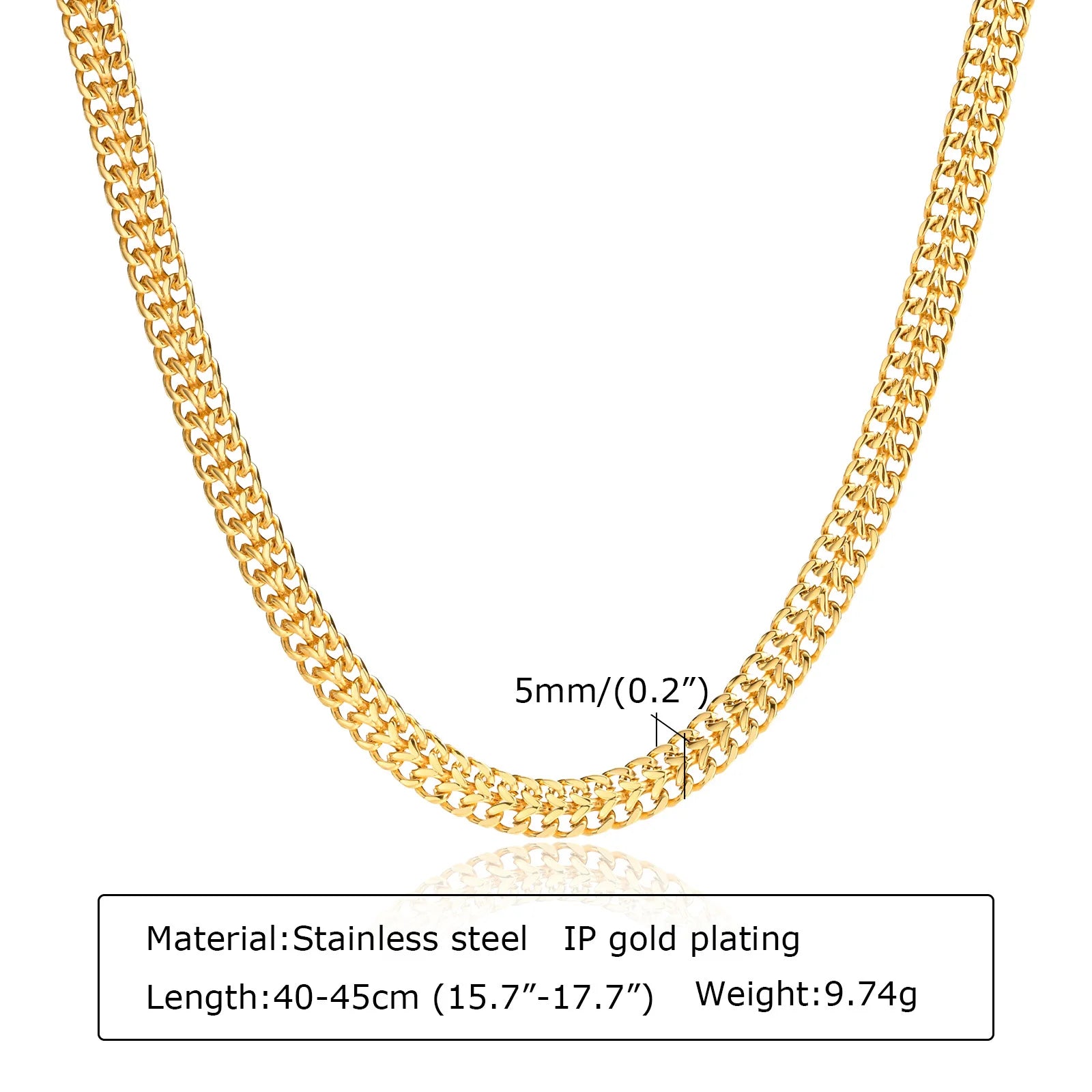 Chunky Gold Plated Link Necklace For Women