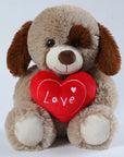 25CM Cute Heart Bear Dog Plush Toys Red Heart