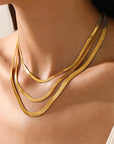Hot Classic Unisex Flat Snake Chain Choker Necklace For Women