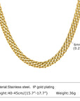 Chunky Gold Plated Link Necklace For Women