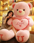 80/100Cm Big LOVE Plush Toy Bear Giant Stuffed Animals Birthday Gifts